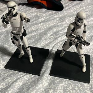 White and Black Stormtrooper Cake Toppers Party Supplies